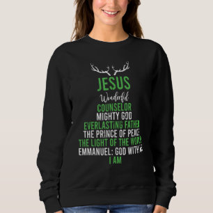 Sudadera Jesús Maravillosos Navidades Tres luces Cristianas