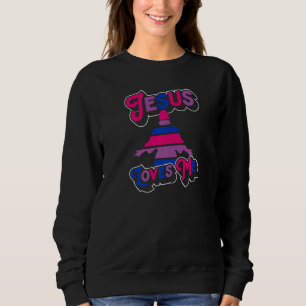 Sudadera Jesús Me Ama Iglesia Orgullo Bisexual Cristiano Fl