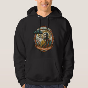 Sudadera Jesús molesto Nube oscura de lluvia Relámpago Clim