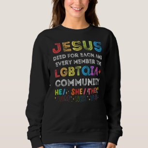 Sudadera Jesús Murió Por Cada Miembro De Lgbtqia+