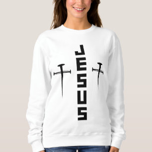 Sudadera JESUS Nail Cross Christian Faith Para Creyentes