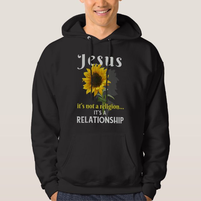 Sudadera Jesús no es una religión es un sol de relaciones (Anverso)