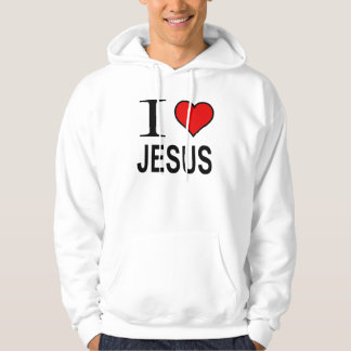 Sudadera Jesús Regalos I Love Jesus Logo Hoody