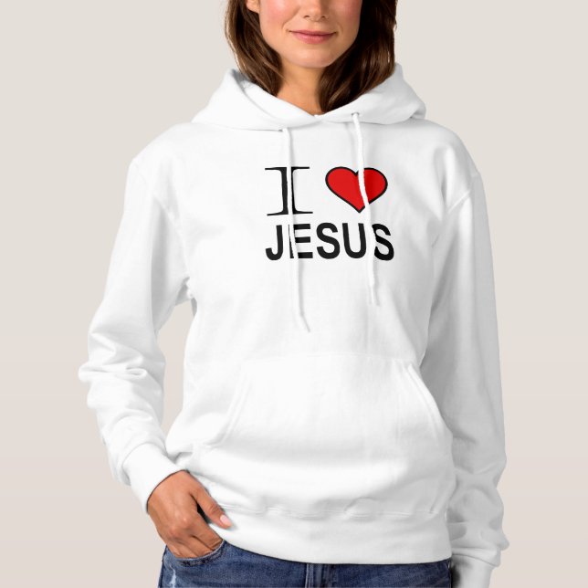 Sudadera Jesús Regalos I Love Jesus Logo pullover (Anverso)