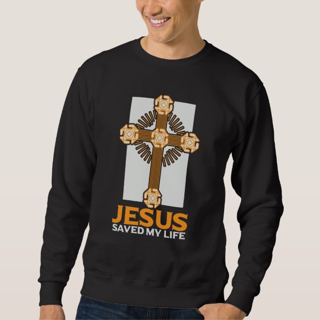 Sudadera Jesus Saved My Life Religious Church Christian  1 (Anverso)