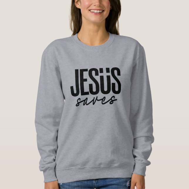 SUDADERA JESUS SAVES (Anverso)