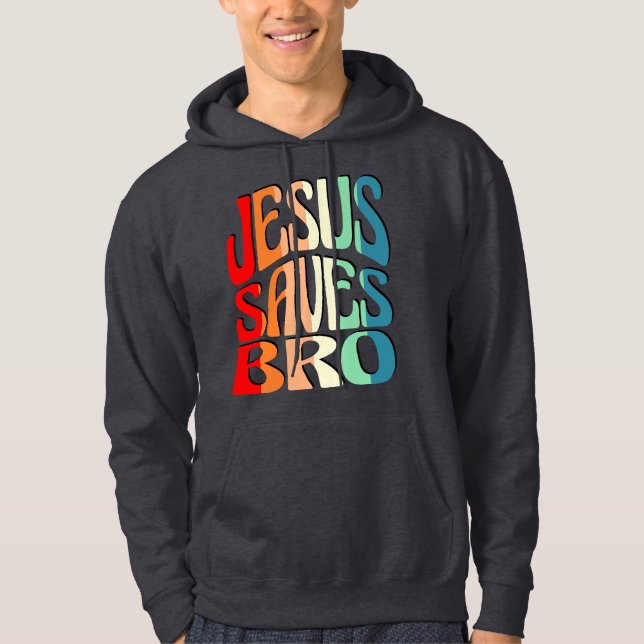 SUDADERA JESUS SAVES BRO VINTAGE (Anverso)
