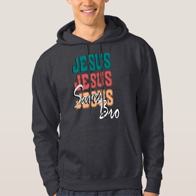 SUDADERA JESUS SAVES BRO VINTAGE (Anverso)