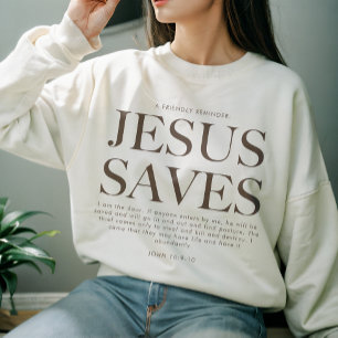 Sudadera Jesus Saves Ropa Estética Cristiana Unisex T