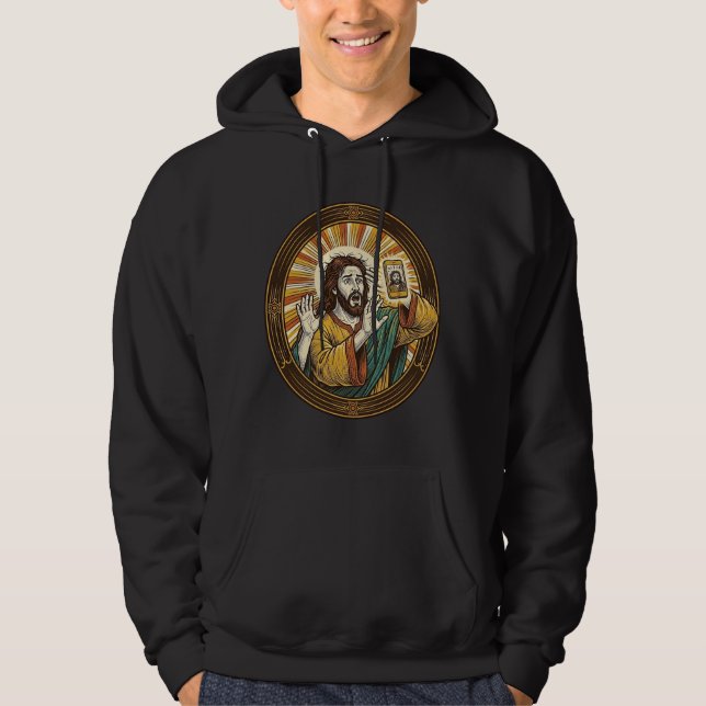 Sudadera Jesús Selfie Accidental de Cámara Frontal Doble Ba (Anverso)