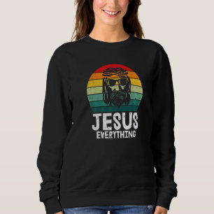 Sudadera Jesús sobre todo Hipster Retro Sunset Christi
