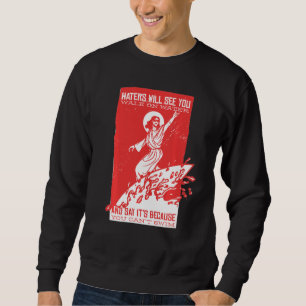 Sudadera Jesús Surfing Christian Cita Graciosos Cristianos