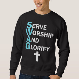 Sudadera Jesús SWAG sirve culto y glorify Faith Religio