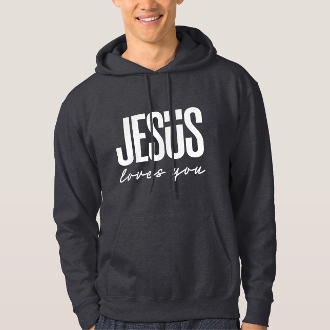 SUDADERA JESUS TE AMA | CRISTIANO (Anverso)