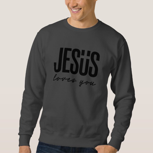 SUDADERA JESUS TE AMA | CRISTIANO (Anverso)