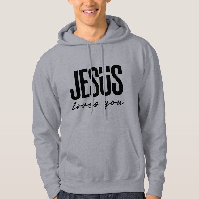 SUDADERA JESUS TE AMA | CRISTIANO (Anverso)