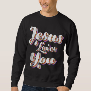 Sudadera Jesús Te Ama El Estilo Retro Vintage