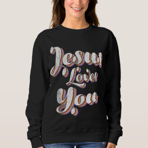 Sudadera Jesús Te Ama El Estilo Retro Vintage