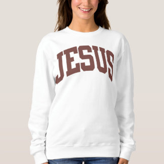 Sudadera JESUS Varsity Print Basic Crewneck Sweatshirt