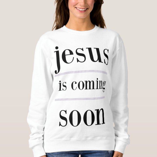 Sudadera jesus vendrá pronto Grupo Evangelismo Cristiano (Anverso)