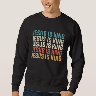 Sudadera Jesús Vintage Es Rey Mi Dios Señor Salvador Cristi