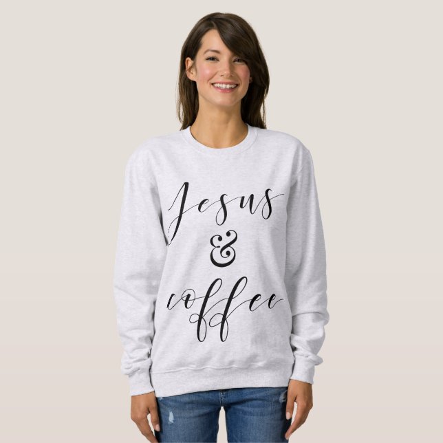 Sudadera Jesús y café (Anverso completo)