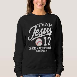 Sudadera Jesús y Equipo de Béisbol Jesús Cristiano Mateo 28
