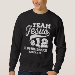 Sudadera Jesús y Equipo de Béisbol Jesús Cristiano Mateo 28
