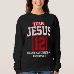 Sudadera Jesús y Equipo de Béisbol Jesús Cristiano Mateo 28