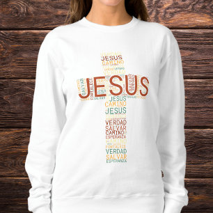 Sudadera Jesus Y La Cruz De La Fe Mujeres Cristianas Españo