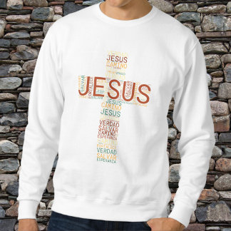 Sudadera Jesús y la fe cruzan el español cristiano de los h