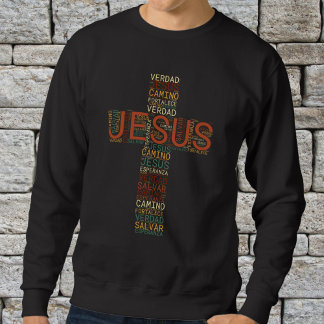 Sudadera Jesús y la fe cruzan el español cristiano de los h