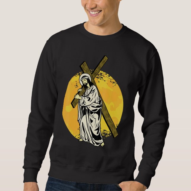 Sudadera Jesús y una religión cruzada Viernes Santo Bíb Cri (Anverso)