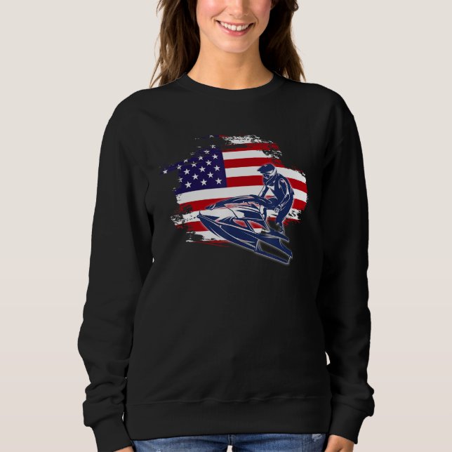 Sudadera Jet Ski American USA Flag Jetski Rider (Anverso)