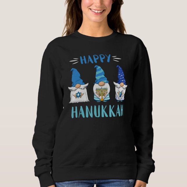 Sudadera Jewish Hanukkah Gnome Menorah 2022 Happy Hanukkah (Anverso)