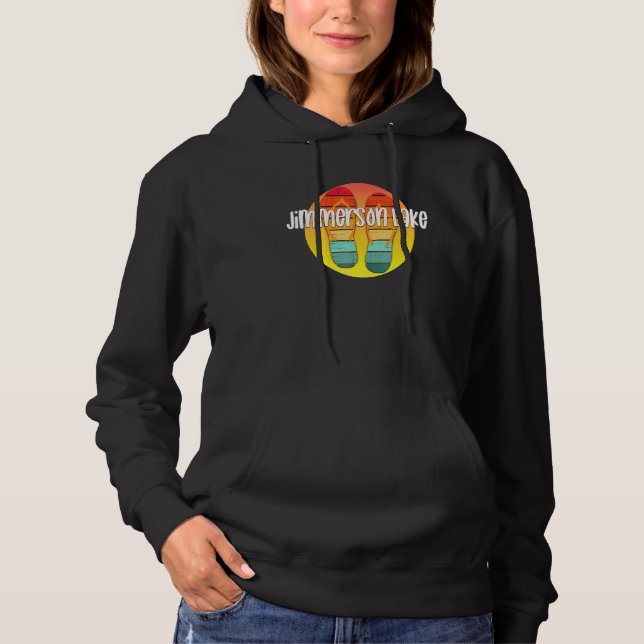 Sudadera Jimmerson Lake Indiana Retro Flipflop Sunset Graph (Anverso)