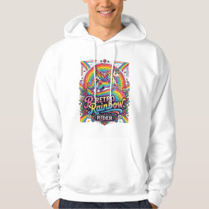 Sudadera Jinete de Arcoíris Retro Unicornio