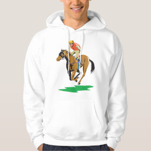 Sudadera Jinete de carreras de caballos galopando