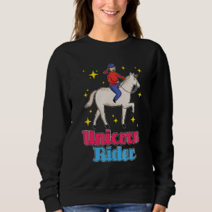 Sudadera Jinete de unicornio Salto de caballo Ama el deport