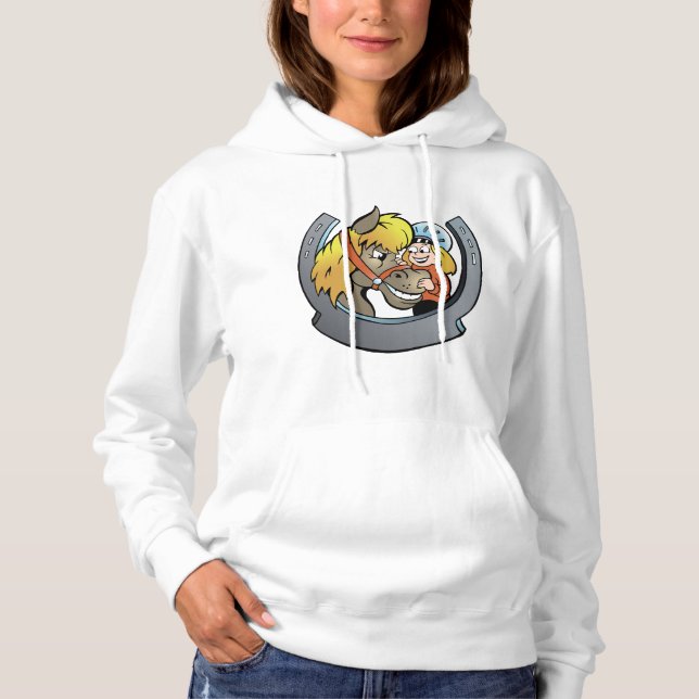 Sudadera Jinete Y Caballo De Las Mujeres Hoodie (Anverso)