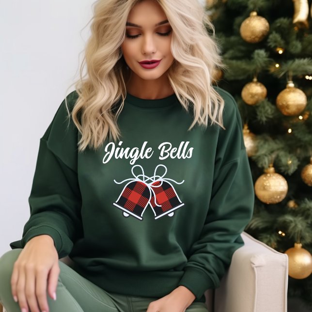 Sudadera Jingle Bells & Buffalo Plaid Navidades murmuran mo (Subido por el creador)