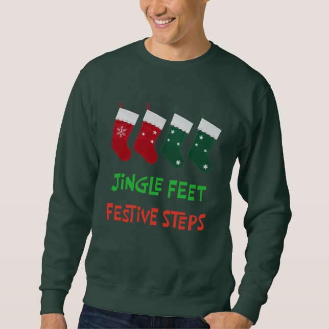 Sudadera Jingle Feet Festive Socks Christmas Design (Anverso)