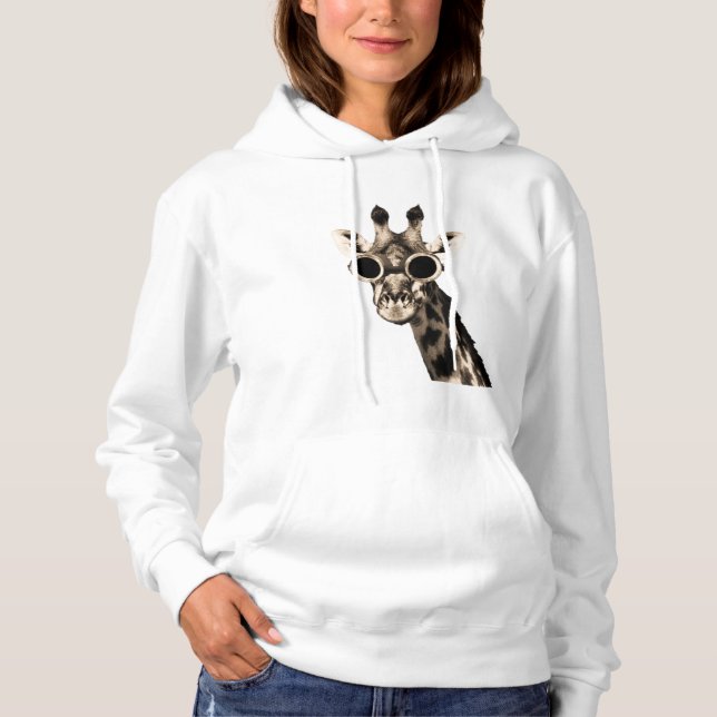 Sudadera Jirafa con las gafas de las gafas de sol de (Anverso)