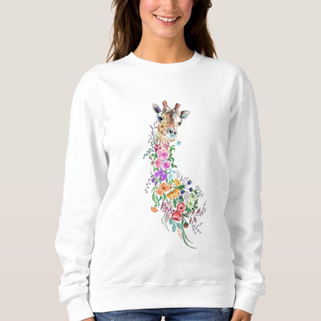 Sudadera Jirafa Flores (Anverso)