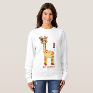 Sudadera Jirafa linda del bebé de la acuarela