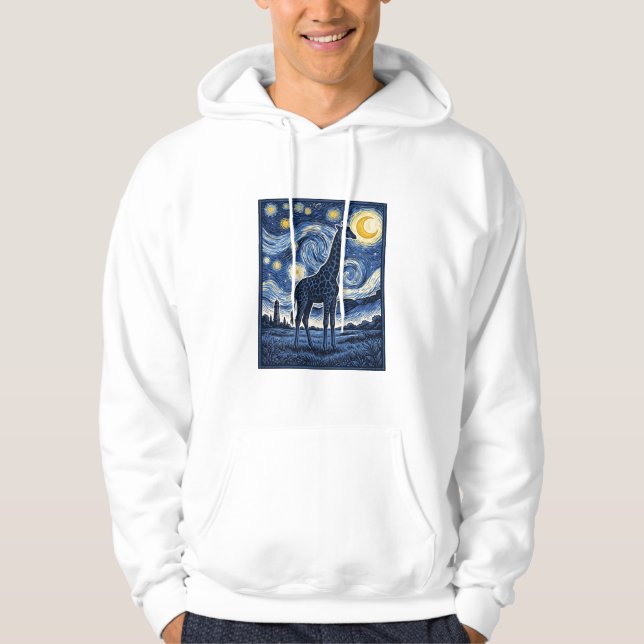 Sudadera Jirafa Noche Estrellada Vintage (Anverso)
