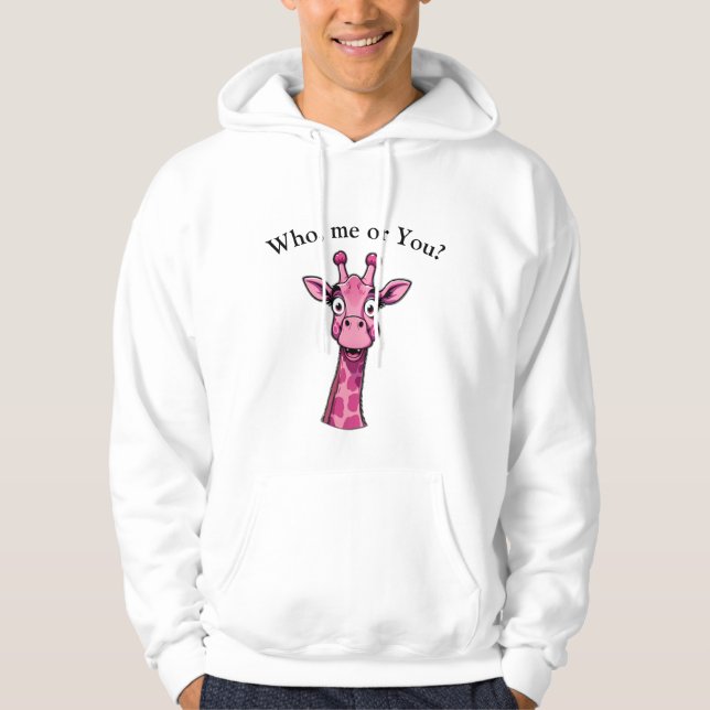 Sudadera Jirafa Rosa Sorprendida (Anverso)