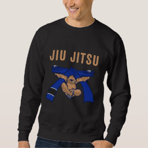 Sudadera Jiu Jitsu Bjj Sloth Jiu Jitsu Cinturón Azul con te
