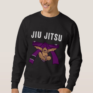 Sudadera Jiu Jitsu Bjj Sloth Jiu Jitsu Púrpura Cinturón Con