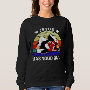 Sudadera Jiu Jitsu Brasileño Jesús Jesús Te Apoya